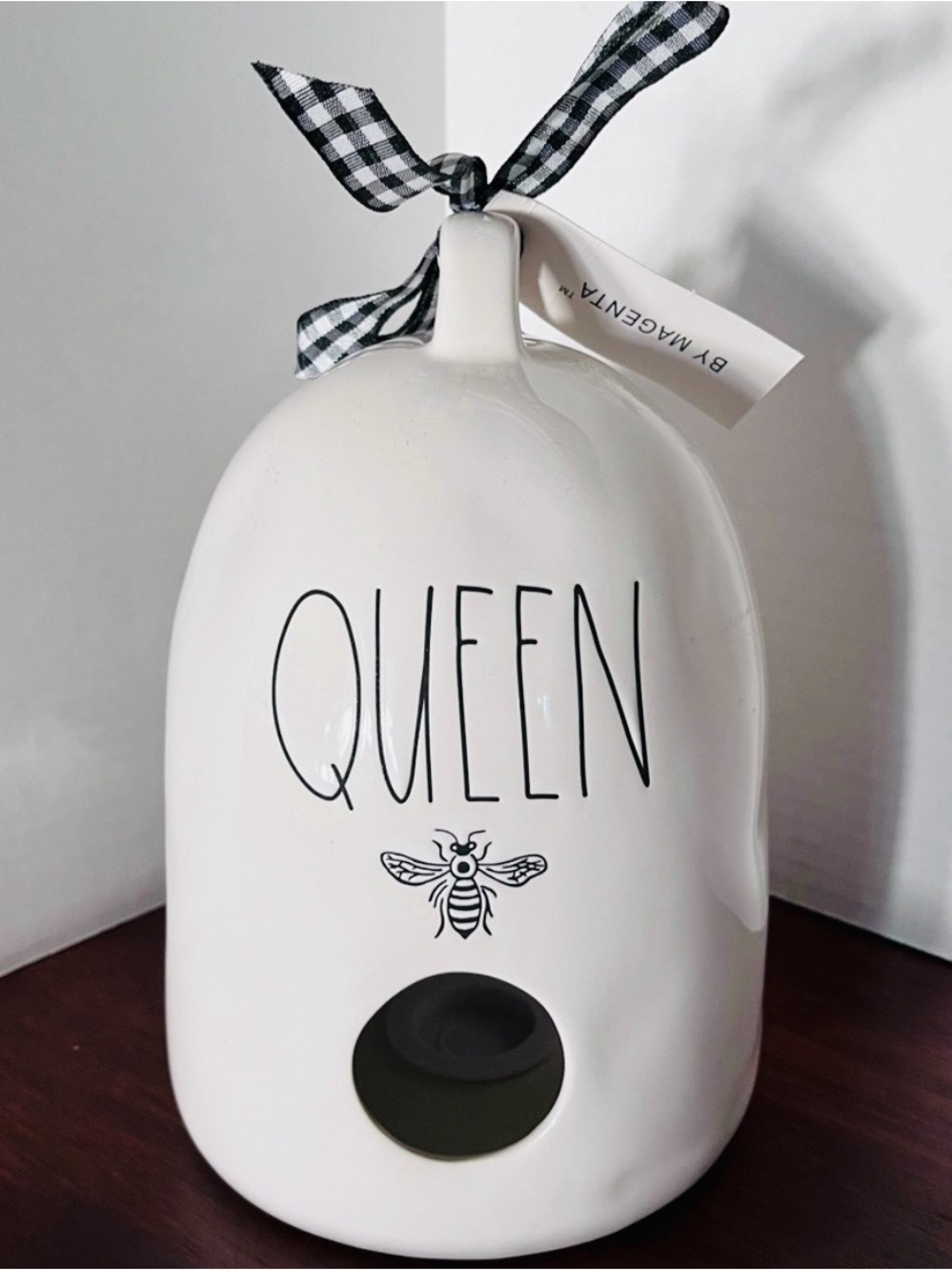 Rae Dunn Queen Bee Birdhouse, Farmhouse Decor, stoneware